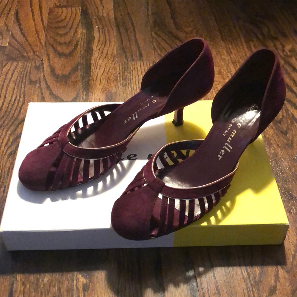 Bettye Muller suede shoes color eggplant size 36
